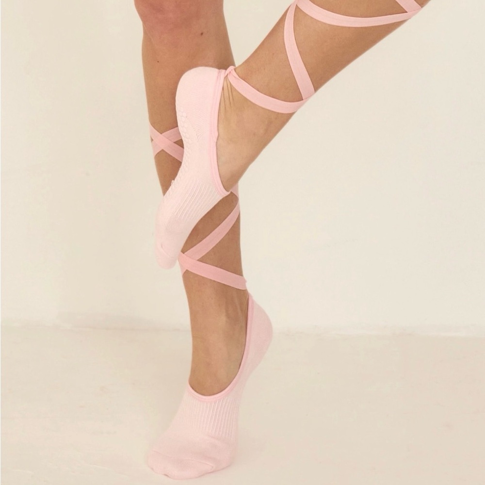 Lucky honey pink ballet honey grip socks